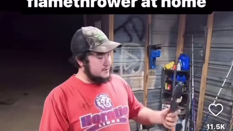 Homemade flame thrower