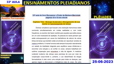 33ª Aula do Livro "Recuperar O Poder" Barbara Marciniak 25-06-2023. (H.Q.)