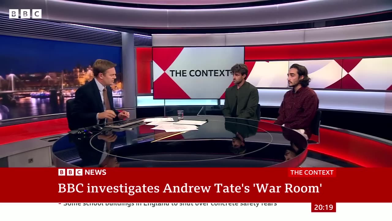 Andrew Tate Chats in 'War Room' suggest dozens of women groomed BBC Talks