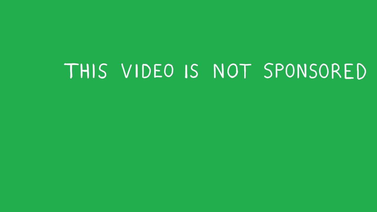 "THIS VIDEO IS NOT SPONSORED" Title Card | COPYRIGHT AND ROYALTY FREE