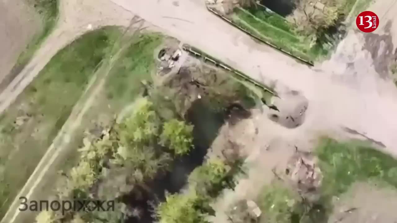 Russians carrying their wounded fellow soldiers to bunker come under another drone attack