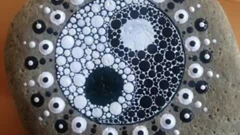 stone art/stone painting/artistic Pebble craft