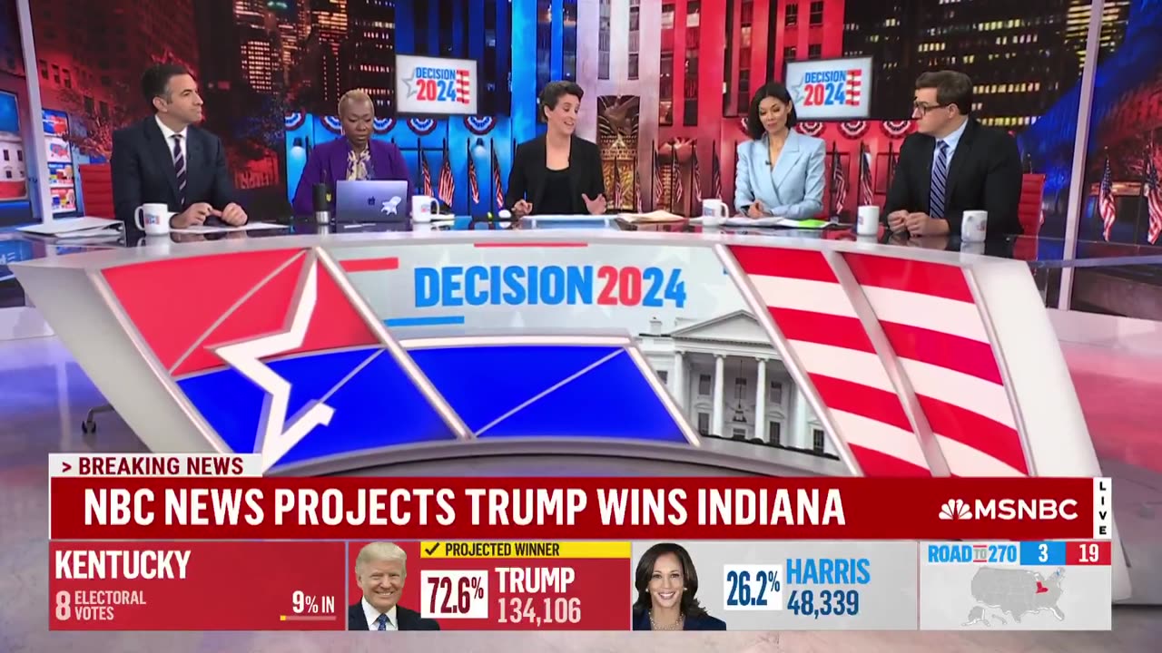 Donald Trump wins Indiana, NBC News projects.