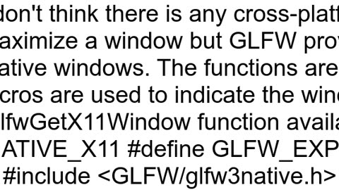 How to create a maximized glfw window