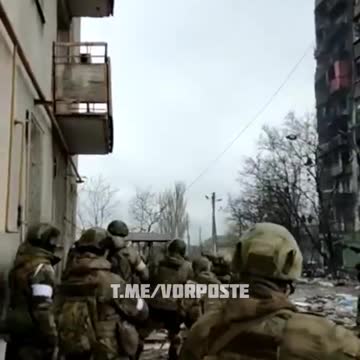 Ukraine War - Mariupol. archival footage of a street fight