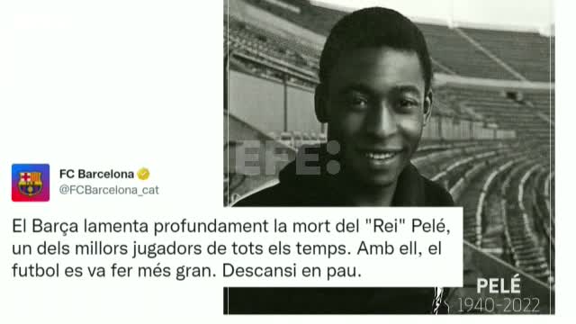 El FC Barcelona lamenta la muerte de Pelé