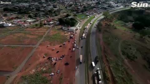 Bolsonaro supporters start fires and block roads after Brazil election defeat