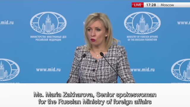 Russian Director of Information Ms. Maria Zakharova