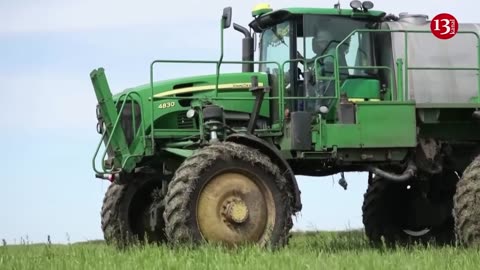 Ukrainian farmers sow sunflower seeds despite shelling in war-torn Zaporizhzhia region