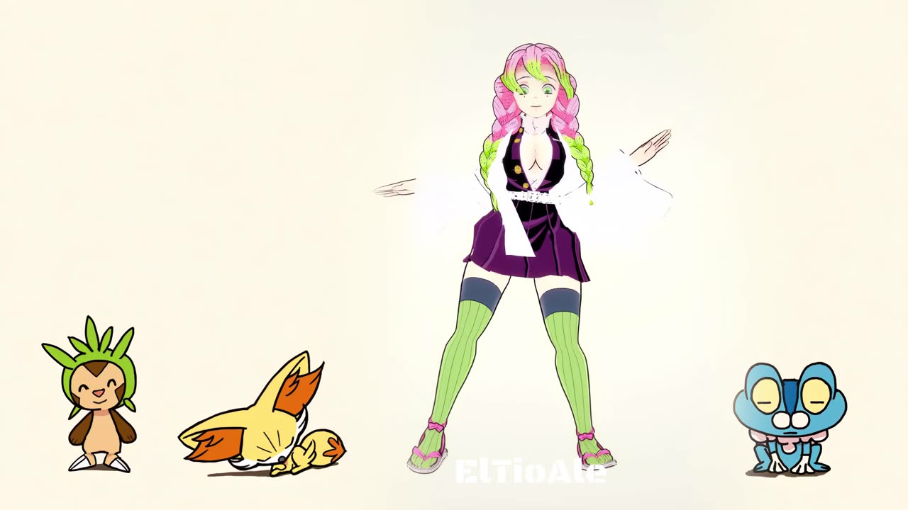 Mitsuri Demon Slayer Pokémon dancing POKÉDANCE #mmd #Mitsuri #DemonSlayer