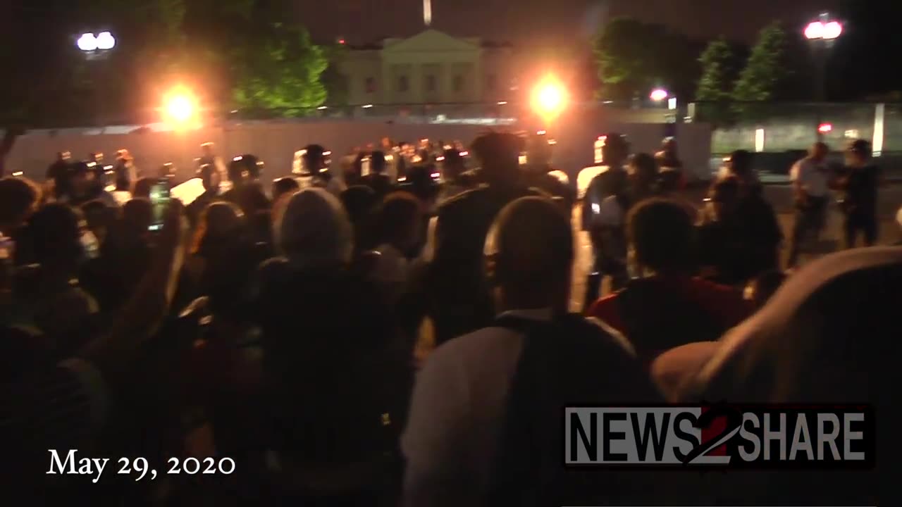 May 29th 2020 Real Insurrection in DC BLM Drives Trump Into Bunker