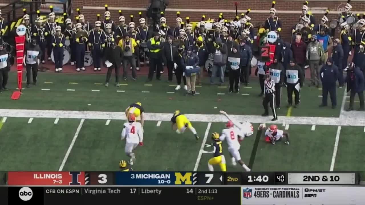 Michigan RB Blake Corum Suffers Knee Injury vs Illinois