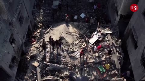 Drone footage shows devastation in Gaza refugee camp amid Israeli airstrikes