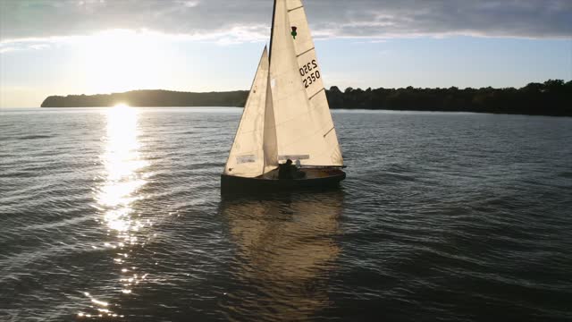 Sail on the water sunset waves romance