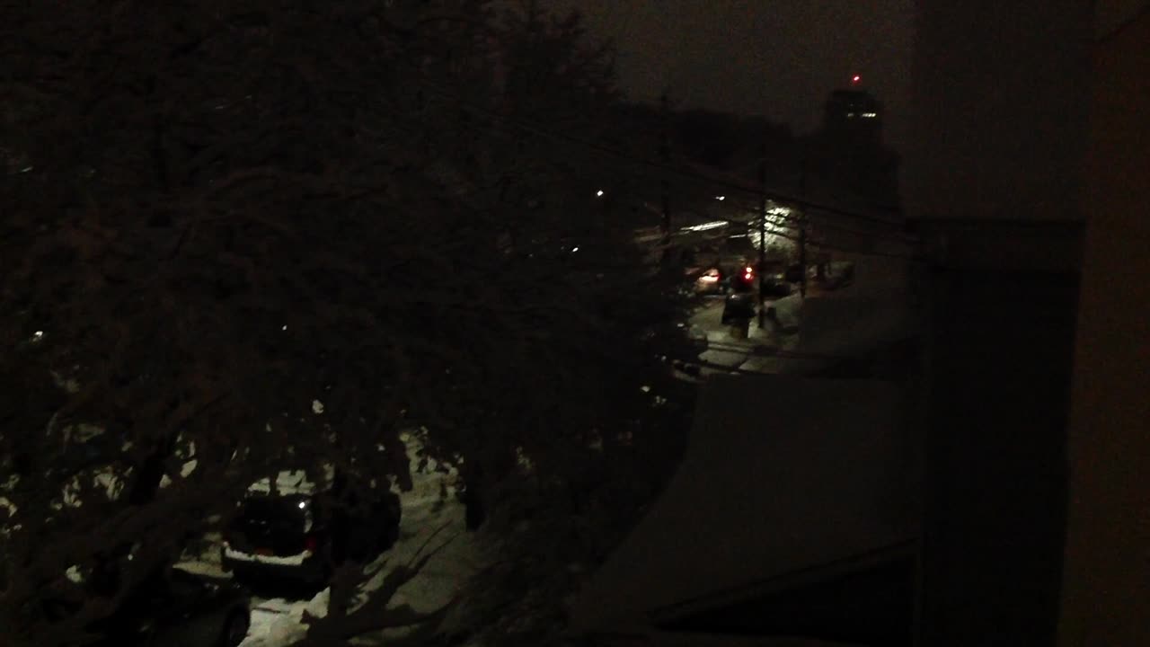 Snow Plow Clears Snow Off Road