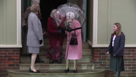 The Queen attends a Sandringham Women's Institute meeting at West Newton in the dark(1)