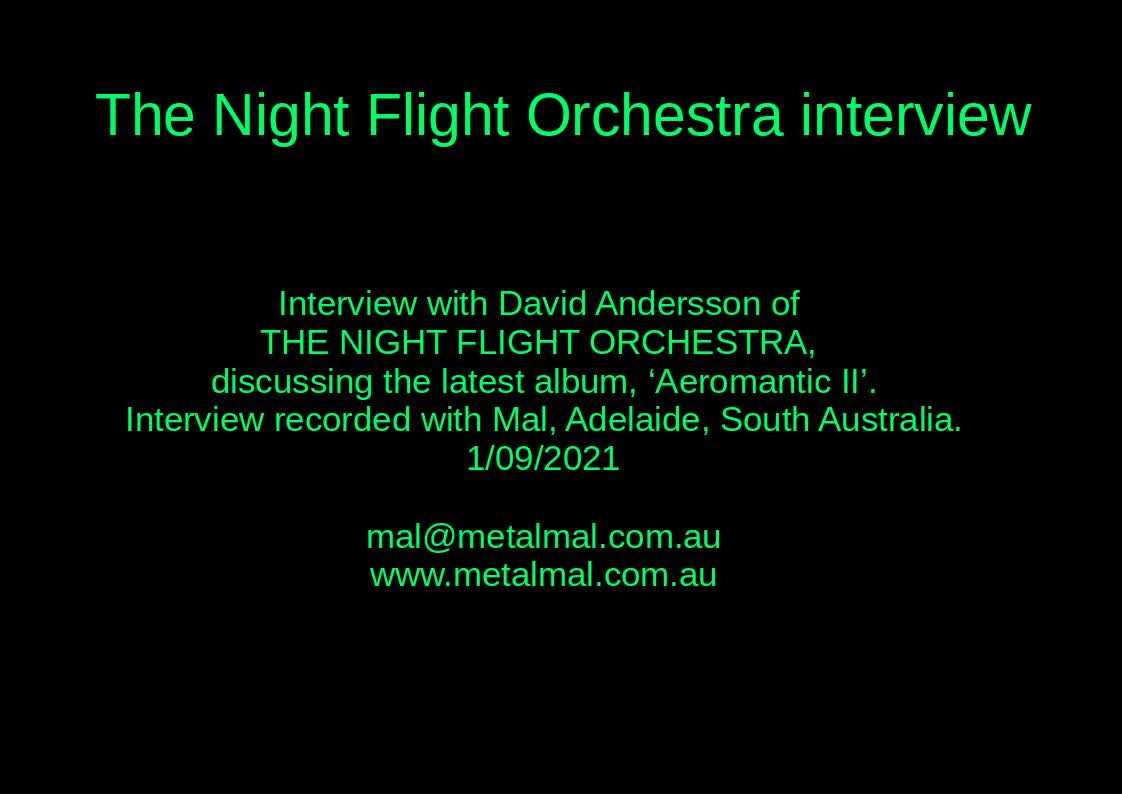 20210901 THE NIGHT FLIGHT ORCHESTRA interview