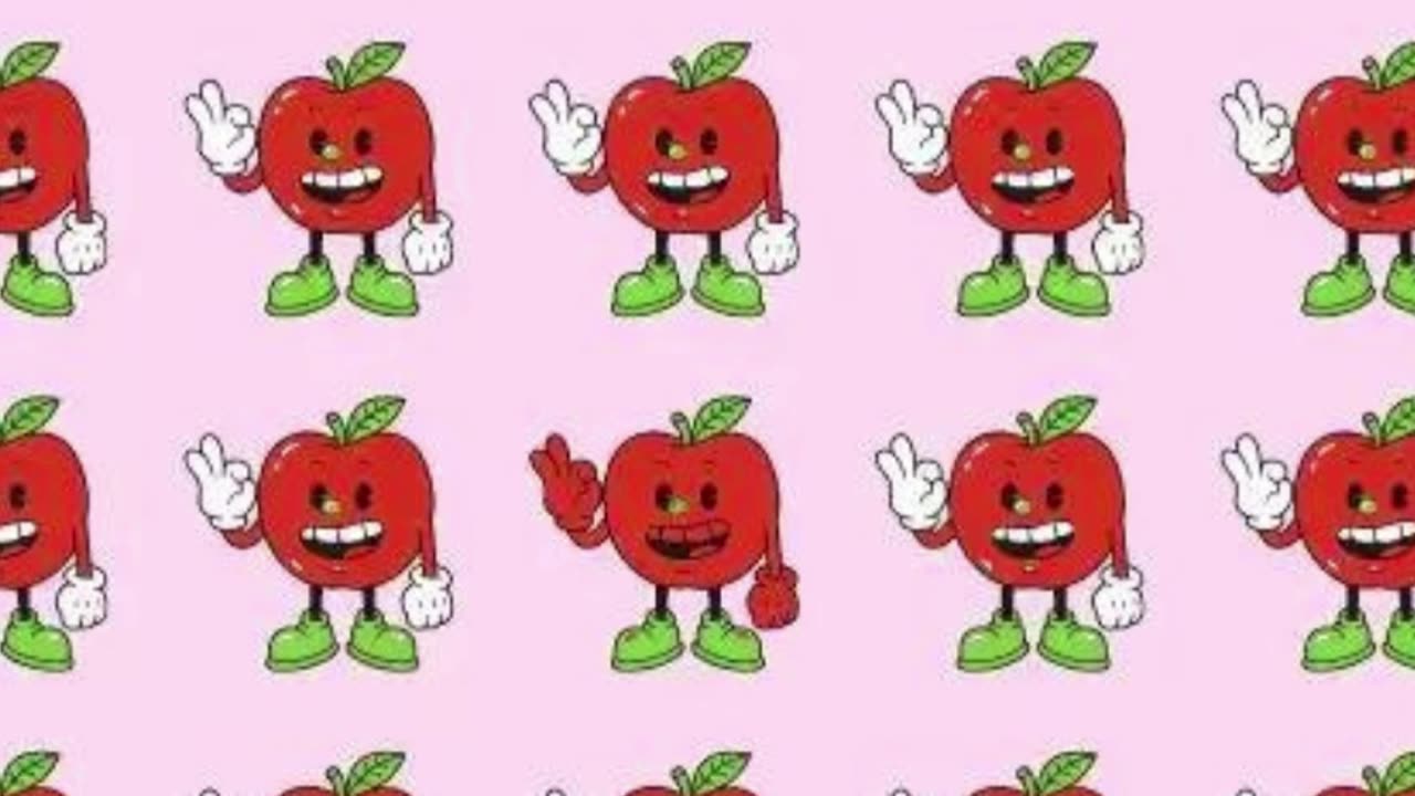 If you have Sharp Eyes Find the Odd Apple in 10 Secs?#opticalillusion#subscribe(@Trickybraingames)