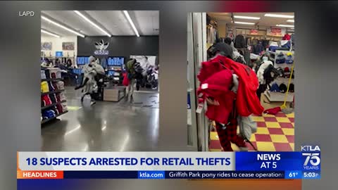 18 arrested in L.A. County retail theft spree