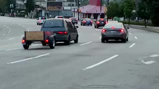 Busy street in Vancouver Canada