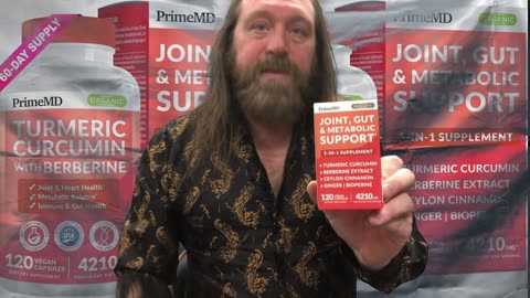 PrimeMD Tumeric Organic Joint, Gut, & Metabolic Support! Guitar Pain Relief!