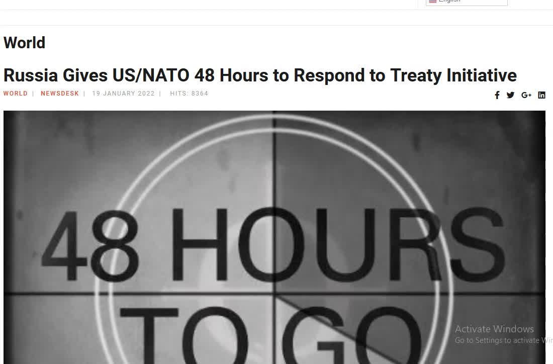 Red Alert: Russia Gives the U.S. 48 hrs to Respond to Treaty Agreement WW3