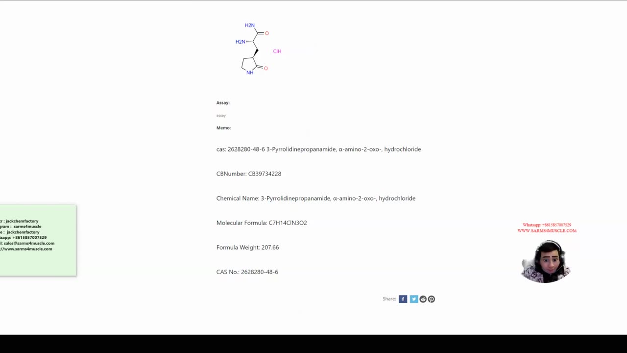 3-Pyrrolidinepropanamide a-amino-2-oxo-hydrochloride CAS: 2628280-48-6