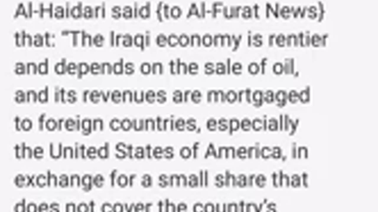 Morgan news coming from the advisor of Sudani IQD Iraq