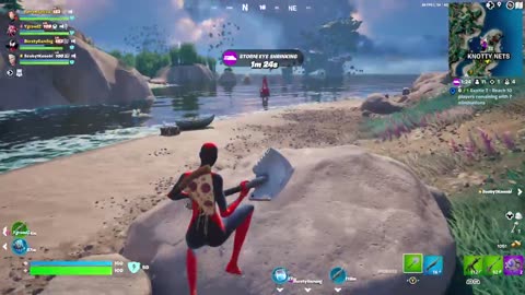 Swimming for my life outside Mega #10 Fortnite Squads