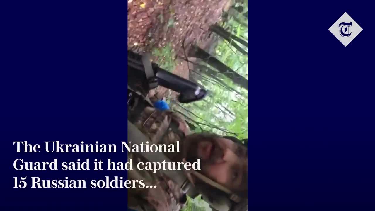 Moment Russian troops surrender to Ukrainian soldiers in Izyum