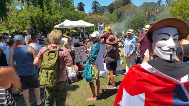 A glimpse of Brisbane Freedom Rally, 16 October 2021