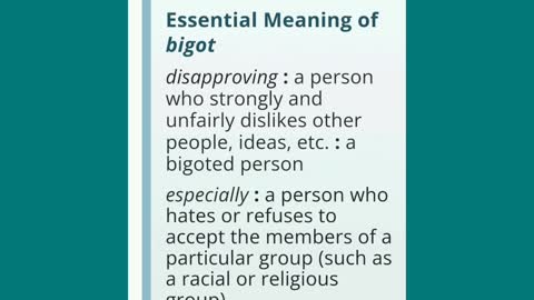 Definitions: White Supremacist, Racist, Bigot, Terrorist, Gay