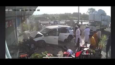 Speeding Car crashes into hotel