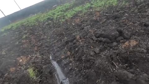 A fragment of the assault on the positions of the invaders.