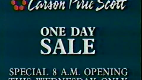 December 9, 1991 - One Day Sale at Carson Pirie Scott (2 Spots)