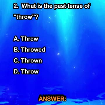 English 5 - Past Tense Quiz