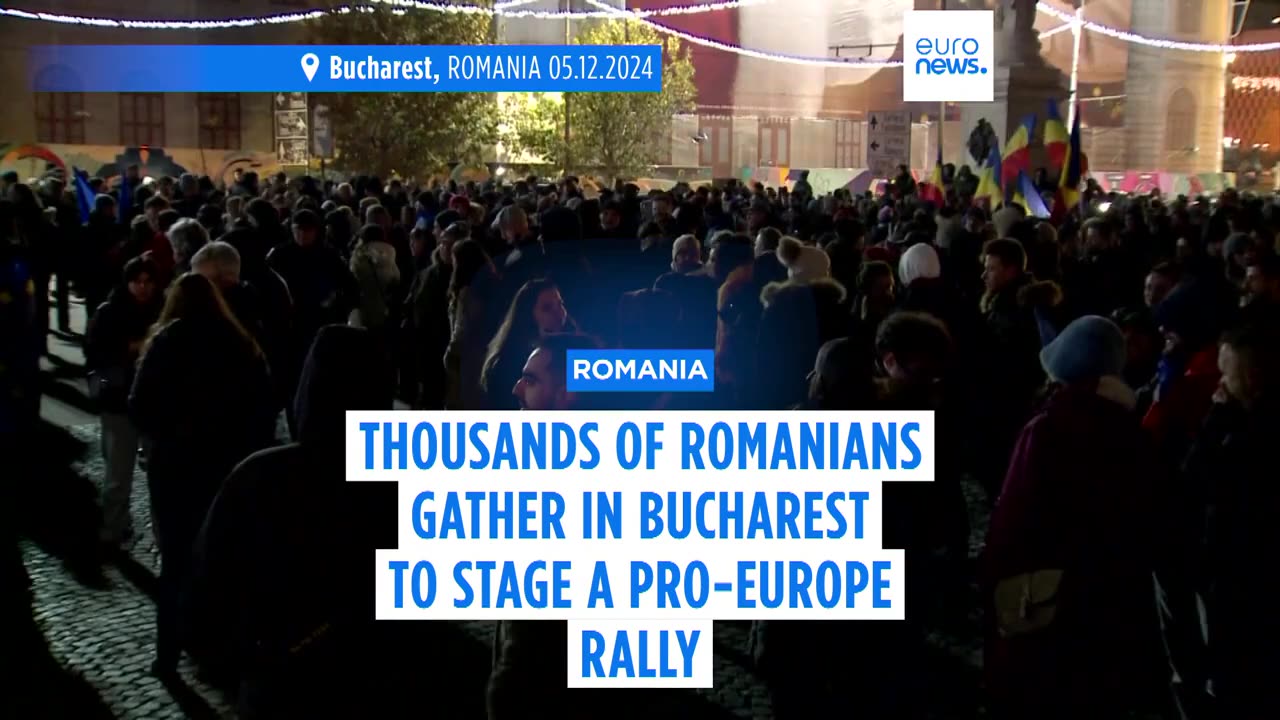 Thousands of Romanians stage pro-Europe rally days ahead of presidential runoff