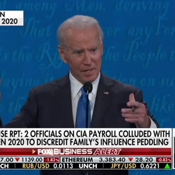 Biden comments on the laptop.