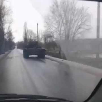 Road accident with a russian tank!