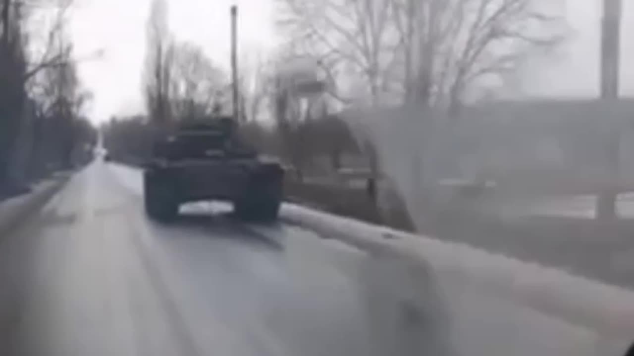 Road accident with a russian tank!