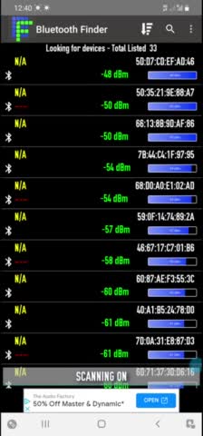 Vaccinated showing up on Bluetooth
