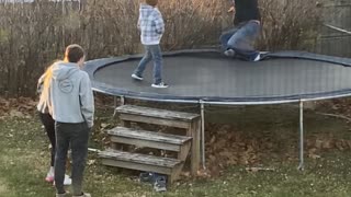 Dad Almost Lands a Backflip