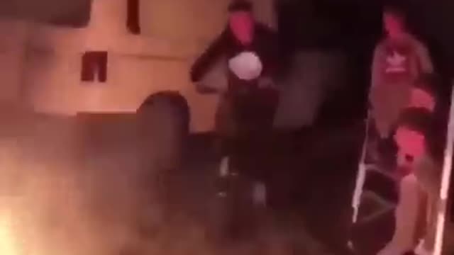 Fire and bicycle man