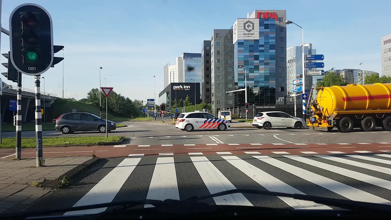 Dashcam Timelapse Drive: Amersfoort to work (KPN) Amsterdam Sloterdijk.