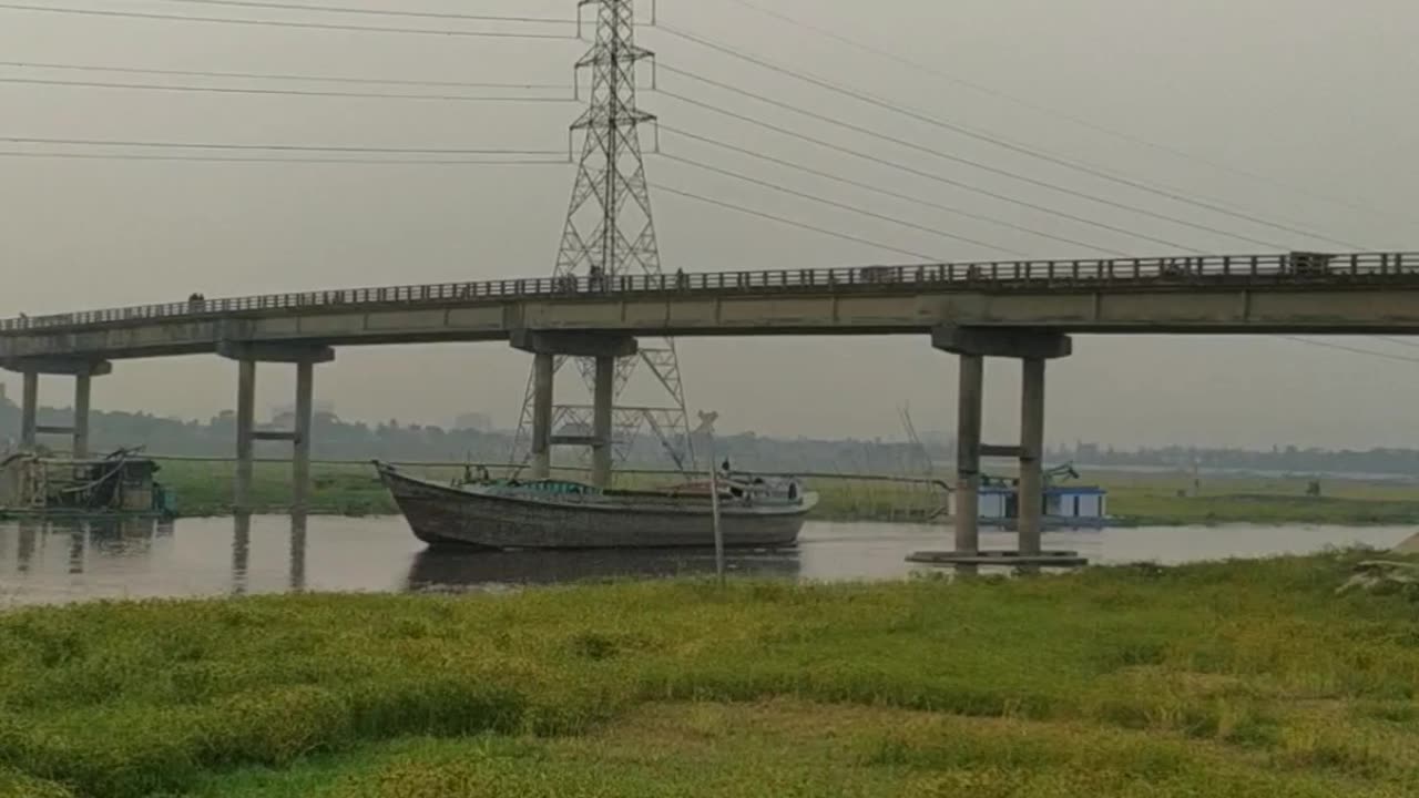 Beautiful view in River side | Boat river Bangladesh