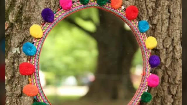 New beautiful mirror decoration with different craft ideas