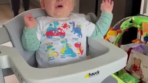 Toddler Stops Crying When Aunt Shows him Beer Bottle and he Tries to Grab it