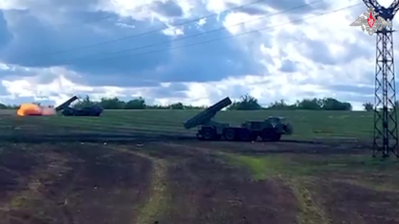 Russian Uragan rocket MLRS in combat duty within Ukraine Operation