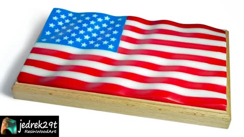 Making U.S. Flag from Epoxy Resin RESIN ART