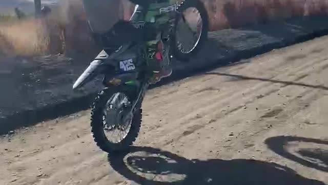 Power wheelie on the 250